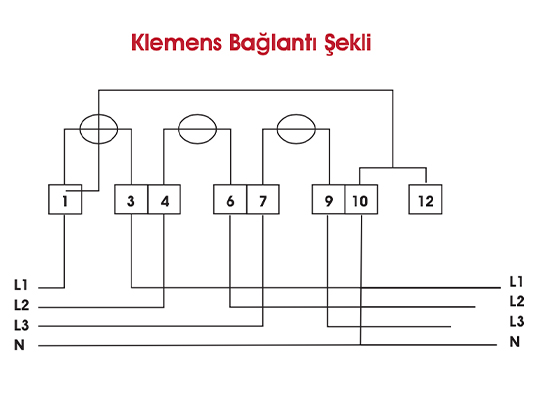 EC25TP Aktif/Reaktif Elektrik Sayacı Kroki